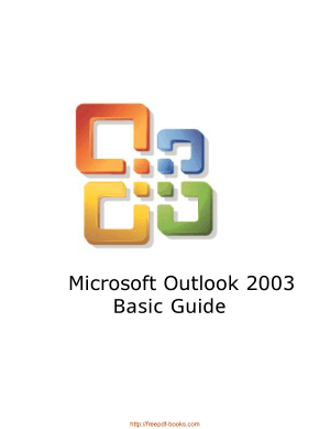 Free Download PDF Books, Microsoft Outlook 2003 Basic Guide
