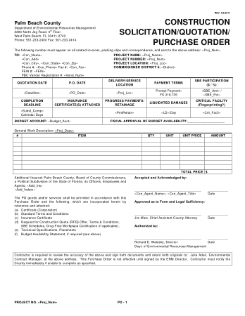 Free Download PDF Books, Invoice Quotation For Purchase Order Template