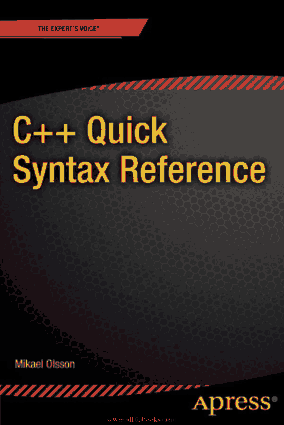 Free Download PDF Books, C++ Quick Syntax Reference – Free Pdf Book