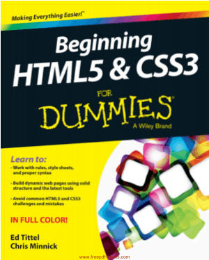 Free Download PDF Books, HTML5 and CSS3 All in One for Dummies Pdf