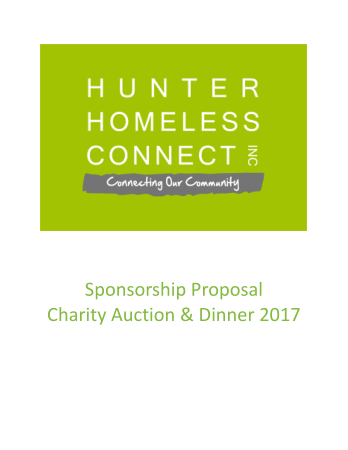 Charity Auction and Dinner Sponsorship Proposal Template