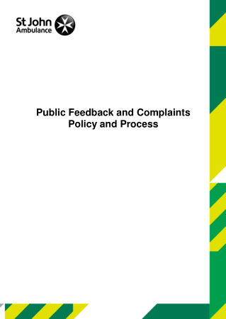 Charity Feedback Complaints Procedure Policy in Pdf Template