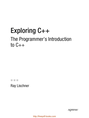 Free Download PDF Books, Exploring C++ The Programmer Introduction To C++