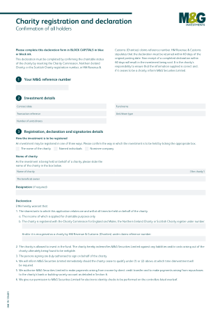 Free Download PDF Books, Charity Registration Declaration Form Template