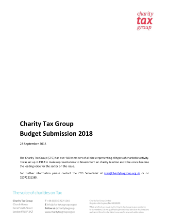Charity Tax Budget Template