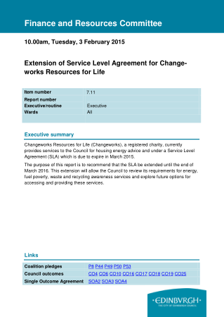 Charity Work Service Level Agreement Template