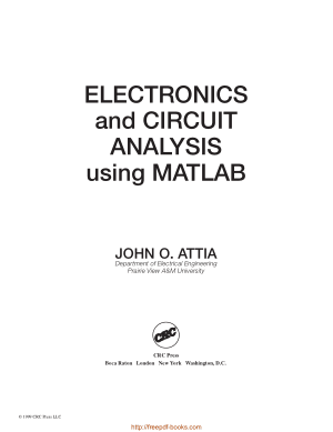 Electronics And Circuit Analysis Using MATLAB