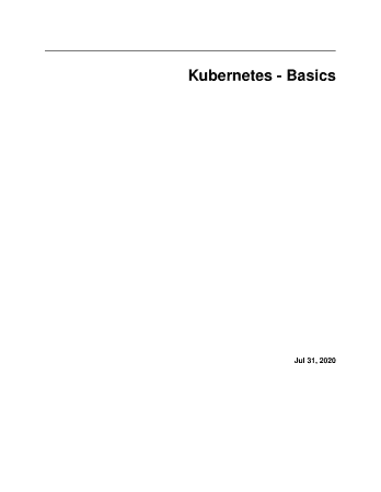 Free Download PDF Books, Kubernetes Basics
