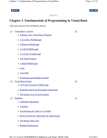 Free Download PDF Books, Fundamentals Of Programming In Visual Basic