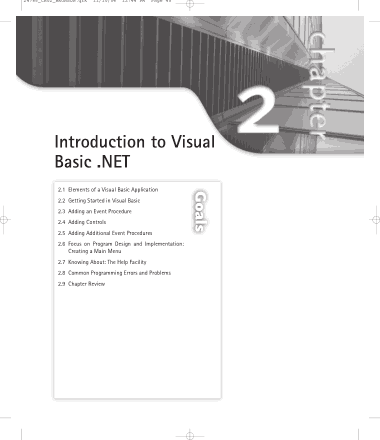 Free Download PDF Books, Introduction To Visual Basic .NET