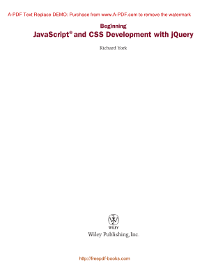 Beginning JavaScript And CSS Development With jQuery