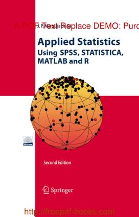 Applied Statistics Using Spss Statistica MATLAB And R, Pdf Free Download