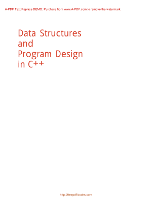 Data Structures And Program Design In C++