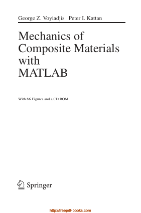 Mechanics Of Composite Materials With MATLAB