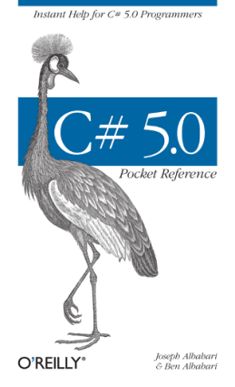C# 5.0 Pocket Reference Instant Help for C# 5.0 Programmers –, Best Book to Learn