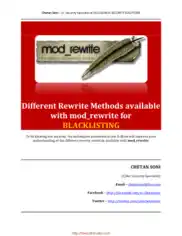 Different Rewrite Methods Available With Mod Rewrite For Blacklisting