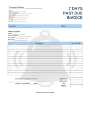 7 Days Past Due Invoice Template