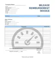 Free Download PDF Books, Mileage Reimbursement Invoice Template Word | Excel | PDF