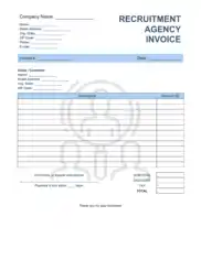 Free Download PDF Books, Recruitment Agency Invoice Template Word | Excel | PDF