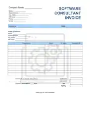 Software Consultant Invoice Template Word | Excel | PDF