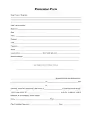 Guardian Permission Form Template PDF – Word
