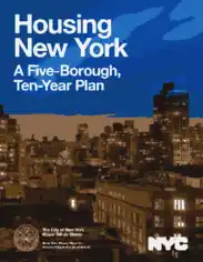 Housing New York A Five Borough Ten Year Plan
