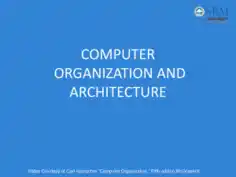 Computer Organization And Architecture
