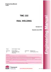 TMC 222 Rail Welding