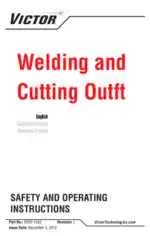 Welding And Cutting Outfit Safety and Operating Instructions