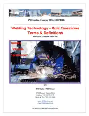 Welding Technology Quiz Questions Terms And Definitions