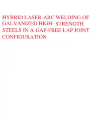 Welding Of Galvanized Steels In A Gap Free Lap Joing