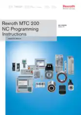Rexroth MTC 200 NC Programming Instructions