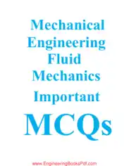 Free Download PDF Books, Mechanical Engineering Fluid Mechanics Important MCQs