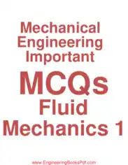 Free Download PDF Books, Mechanical Engineering Important MCQs Fluid Mechanics 1