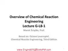 Overview of Chemical Reaction Engineering Lecture G L8 1