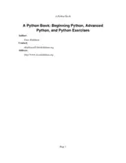 A Python Book Beginning Python Advanced Python and Python Exercises