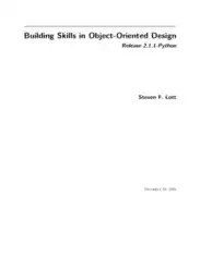 Building Skills in Object Oriented Design with Python