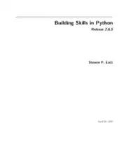 Free Download PDF Books, Building Skills in Python Release 2.6.5 PDF