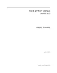 Mod Python Manual