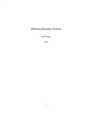 Free Download PDF Books, Writing Idiomatic Python for v2x