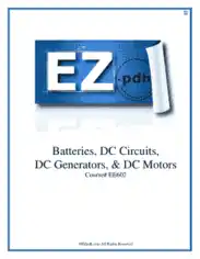 Batteries DC Circuits DC Generators DC Motors Code No EE602