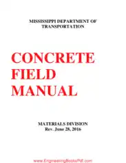 Free Download PDF Books, Concrete Field Manual