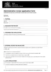 Admin Review Application Form Template