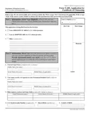 Application Form for Certificate of Citizenship Template