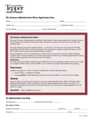 Business Admin Application Form Template