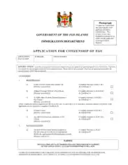Citizenship Application Form Sample Template