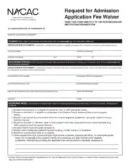 College Application Fee Waiver Form Template