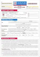 Credit Card Application Form Template