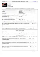 Driver Employment Application Form Template