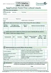 Free School Meals Application Form Template